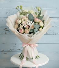Букет цветов из:  Розы и Лизиантусы в Сибирцево