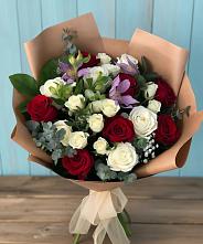Букет цветов из:  Розы и Альстромерии в Сибирцево