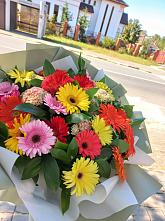 Букет цветов из:  Герберы #REPLACE_PRED# Сибирцево