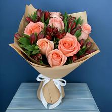 Букет цветов из:  Розы и Альстромерии в Сибирцево