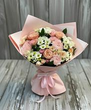 Букет цветов из:  Гвоздики, Розы и Хризантемы в Сибирцево