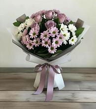 Букет цветов из:  Хризантемы и Розы #REPLACE_PRED# Сибирцево