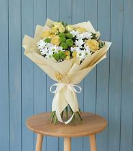 Букет цветов из:  Хризантемы и Розы #REPLACE_PRED# Сибирцево