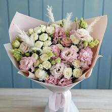 Букет цветов из:  Альстромерии и Розы #REPLACE_PRED# Сибирцево